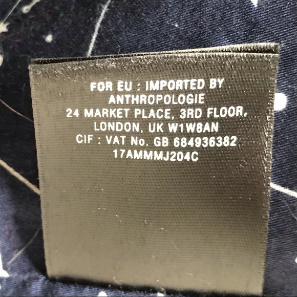 Anthropologie Celestial Deep Navy Pea Coat Jacket Wool Blend Button Fron… - Picture 16 of 16